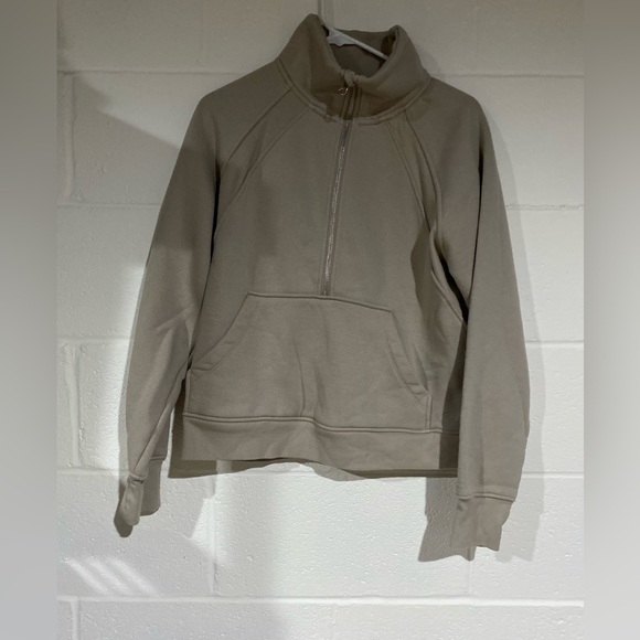 Danskin Beige Half-Zip Pullover medium - Picture 1 of 5
